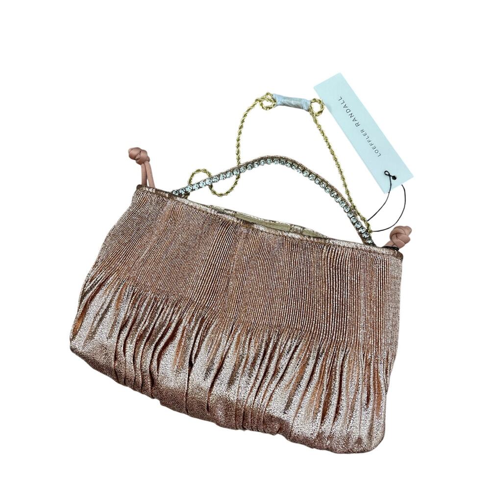 NWT Loeffler Randall Copper Metallic Layne Clutch Sz 9"x10" - Picture 4 of 4